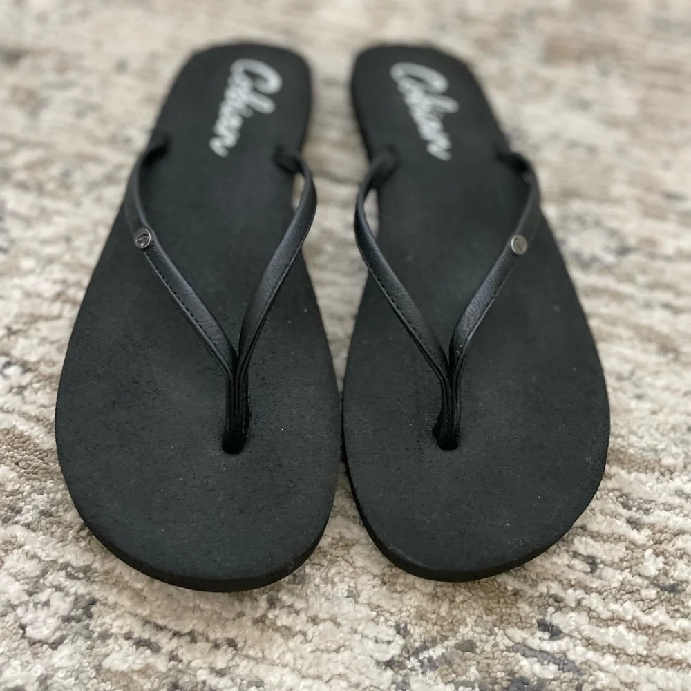 Cobian Nias Bounce 2‎ Flip Flop Sandal Womens Size 8 Black Comfort - Picture 3 of 7
